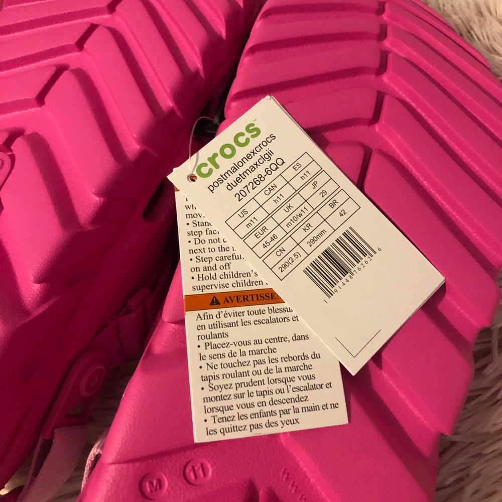 Post Malone NIB Unisex Crocs Electric Pink - Picture 7 of 7